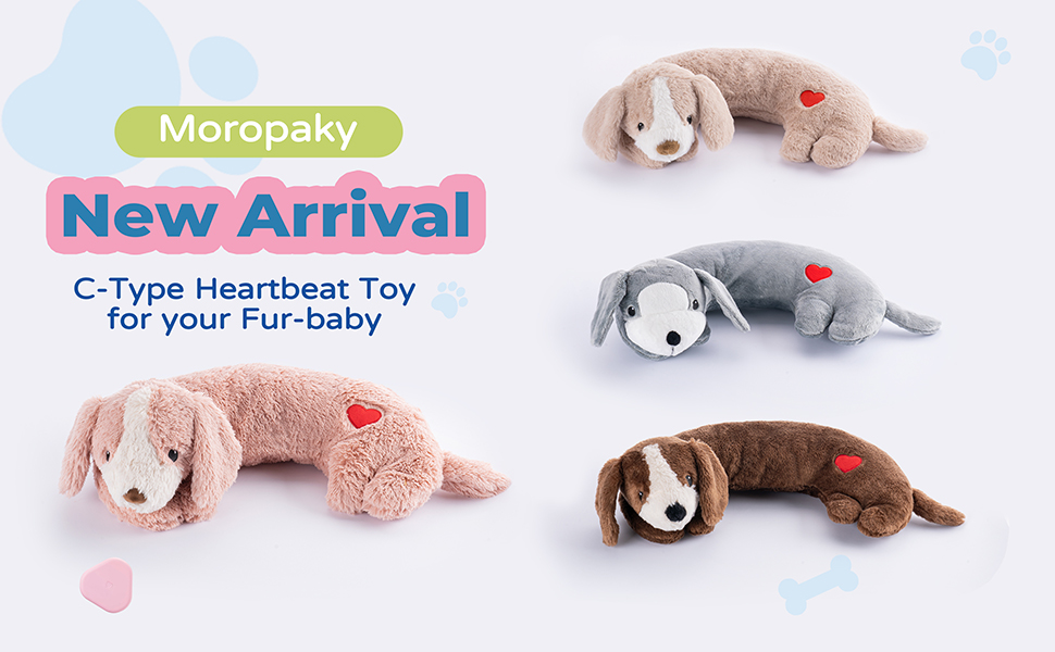 Moropaky Heartbeat Toy Puppy Heartbeat Stuffed Toy for Dog