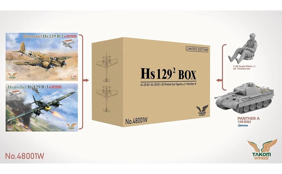 Amazon | タコム(TAKOM) 1/48 ヘンシェル Hs129 ボックスセット