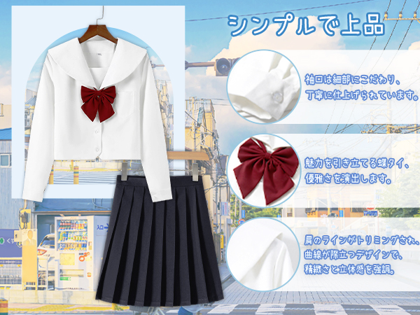 Amazon.co.jp: [NOKIJP] セーラー服 本格制服 ボダン式Ver.特集6