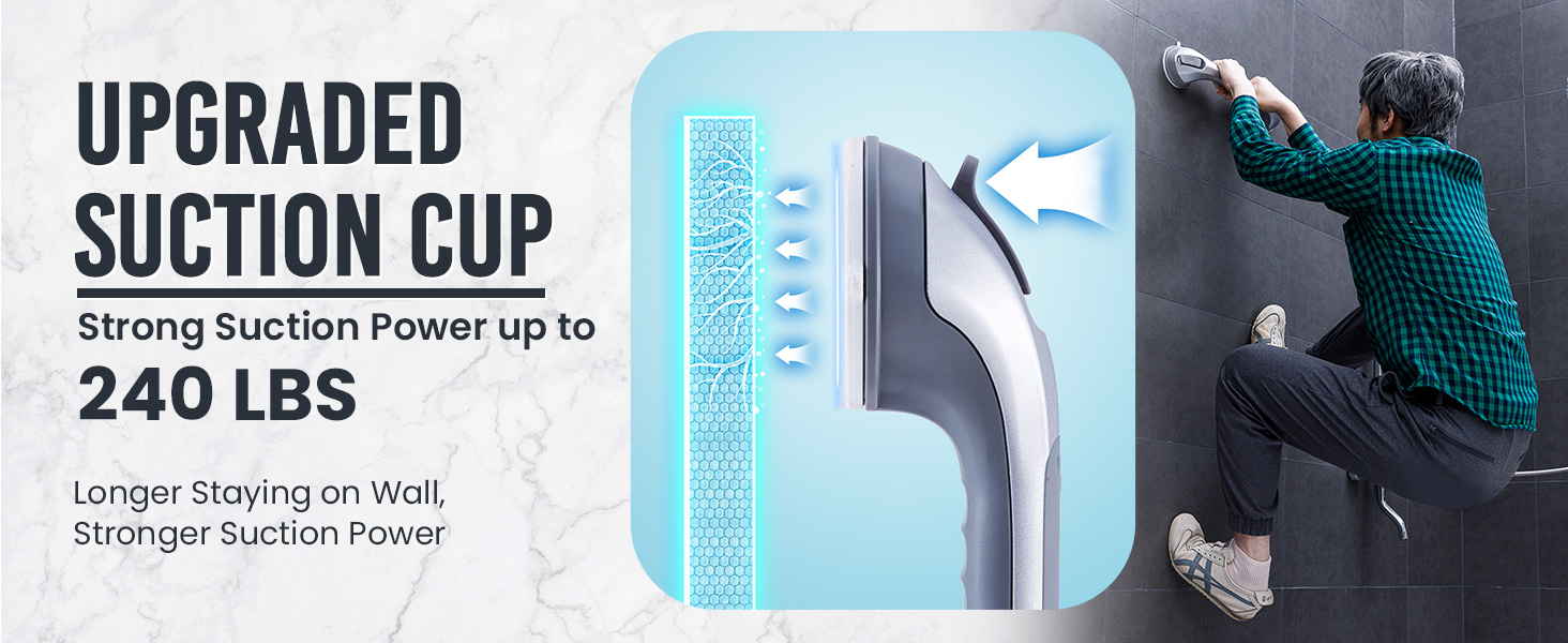 suction grab bar for shower