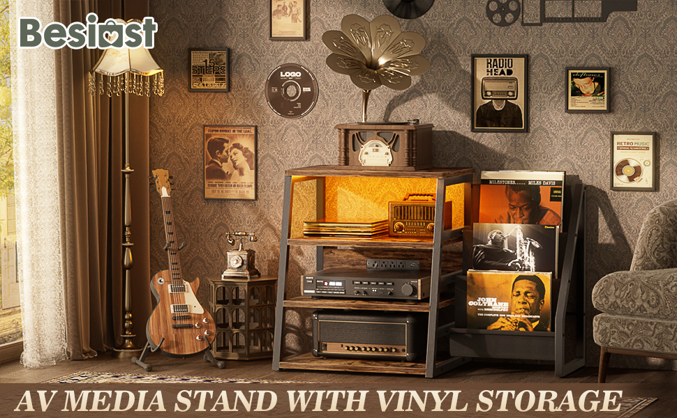 av media stand stereo stand and racks stereo stand with record storage audio rack