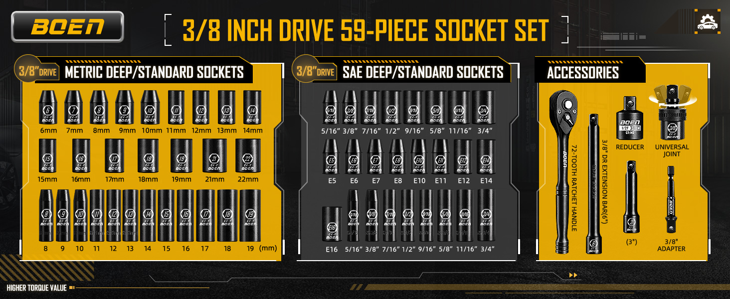 3/8 socket set