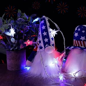 Patriotic Star String Lights