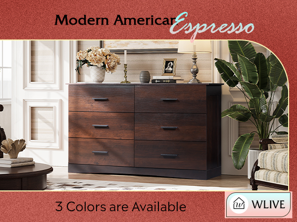 Amazon.com: WLIVE Wood Dresser for Bedroom, Wide Chest of Drawers Amazon.com: WLIVE Wood Dresser for Bedroom, Wide Chest of Drawers