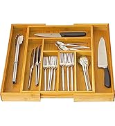 HOME IT Expandable Cutlery Drawer Organizer, utensil organizer Flatware Drawer Dividers, Kitchen ...