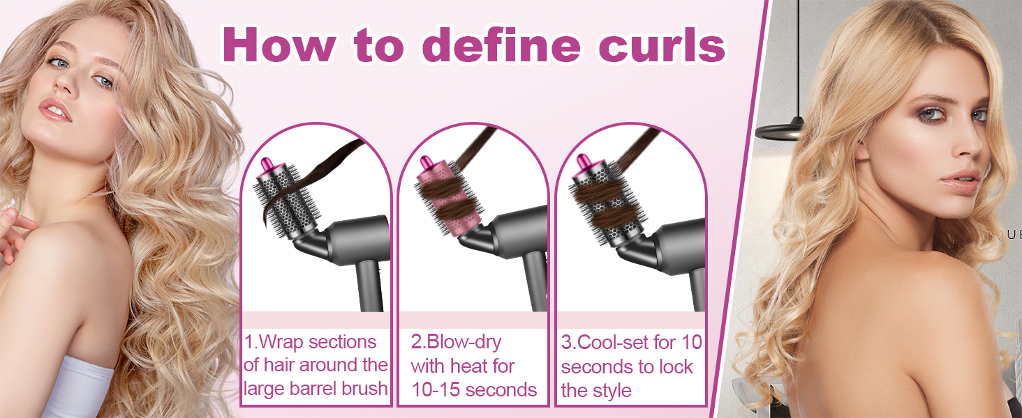 Large Round Brush Attachment for Dyson Hair Dryer