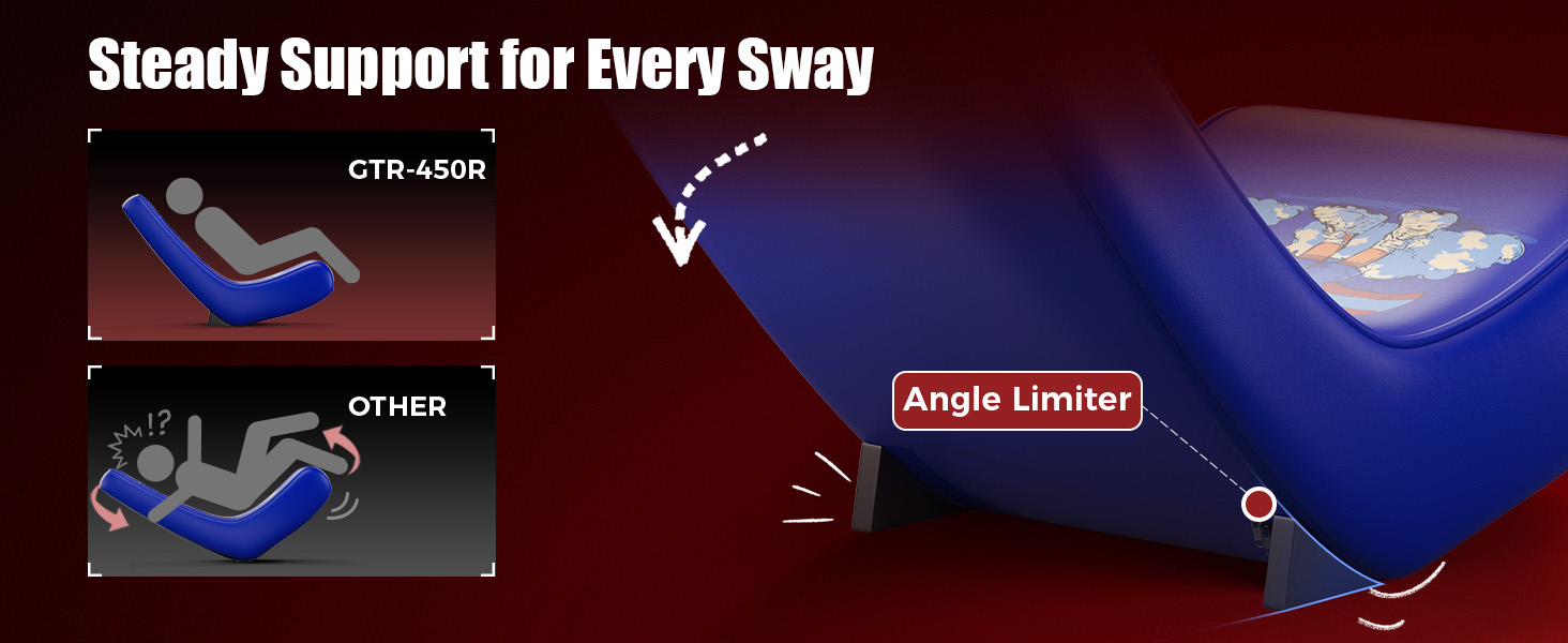 GTPLAYER Gaming Floor Rocking Chair – Rocker Floor Game Chair with Angle Limiter, GTP-450R-TBL