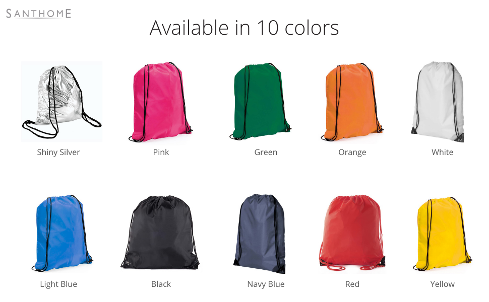 Santhome Drawstring Bags Bulk/Wholesale Cinch Sacks Backpack Pull