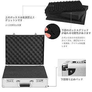 Amazon.co.jp: Rxakudedo アルミケース 大型 アタッシュケース
