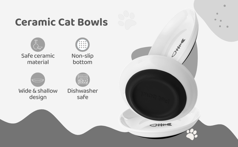 ceramic cat bowls