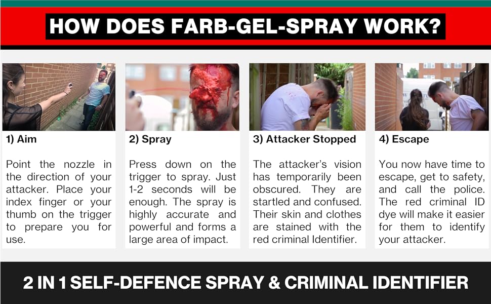2in1 Self Defence Weapon UK Legal Spray and Criminal Identifier. 5