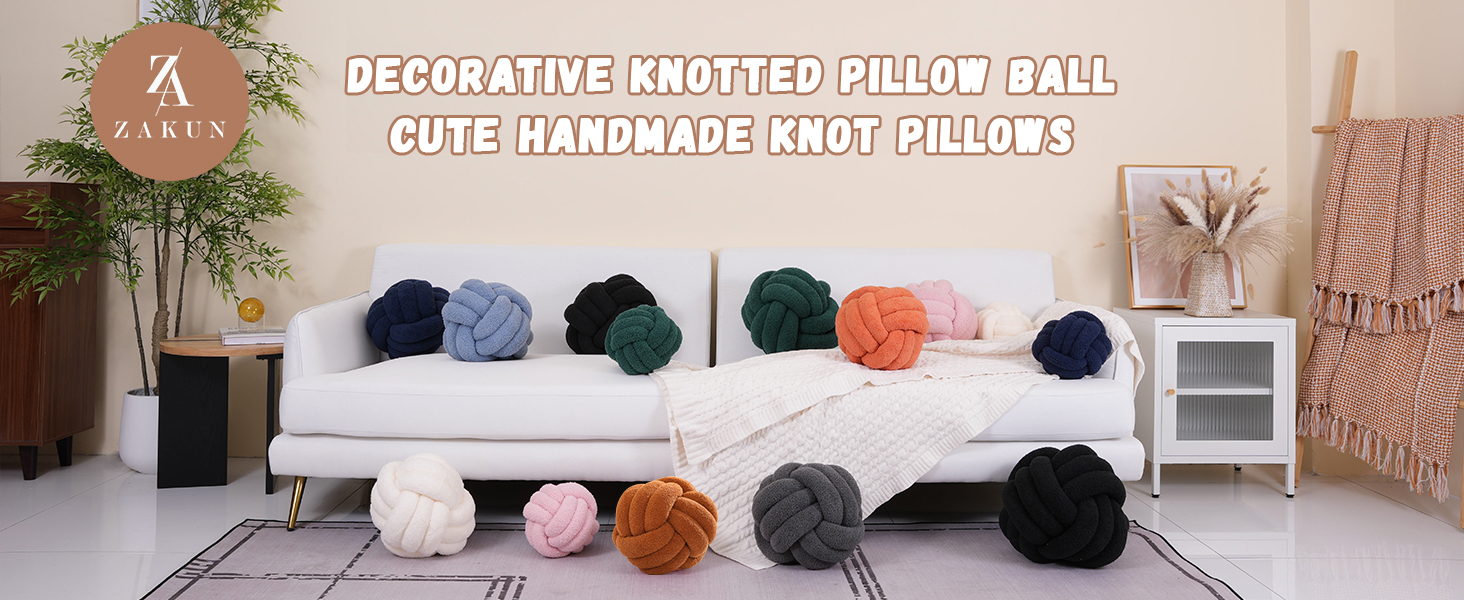 ZAKUN Know Pillow Balls, Round Ball Pillows Decorative