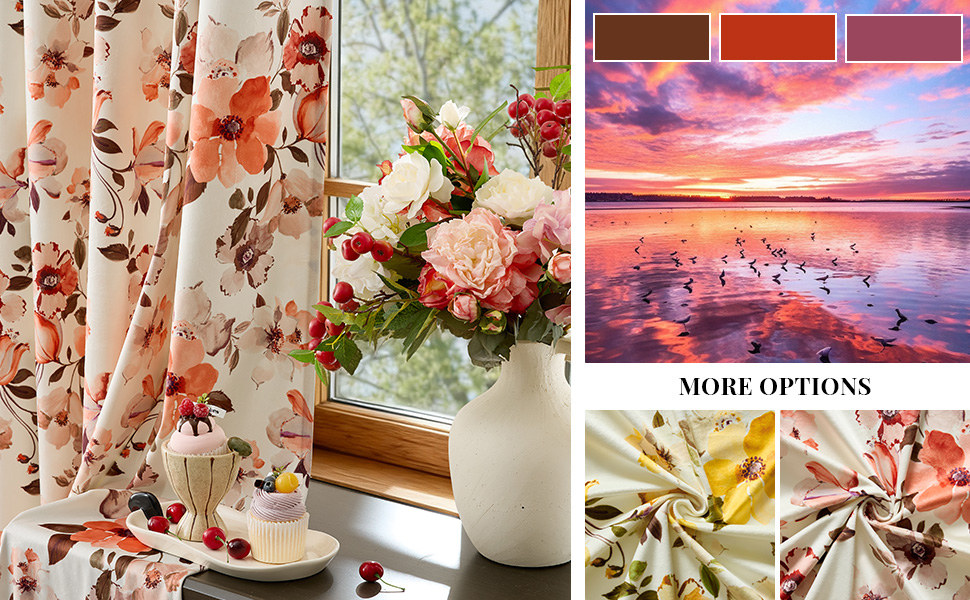 floral curtains