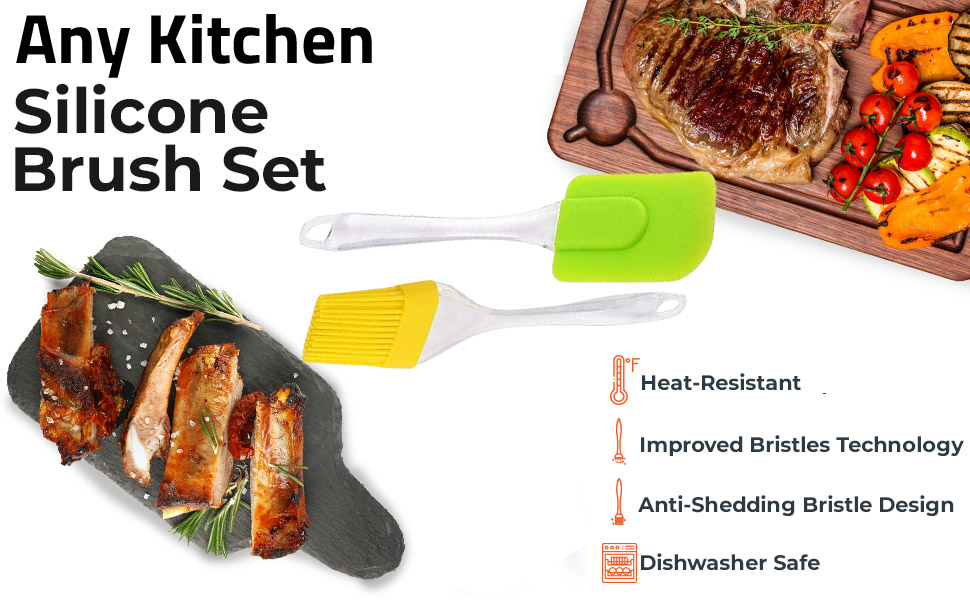 Stainless Steel Spatula and Pastry Brush, SPN-RECPP