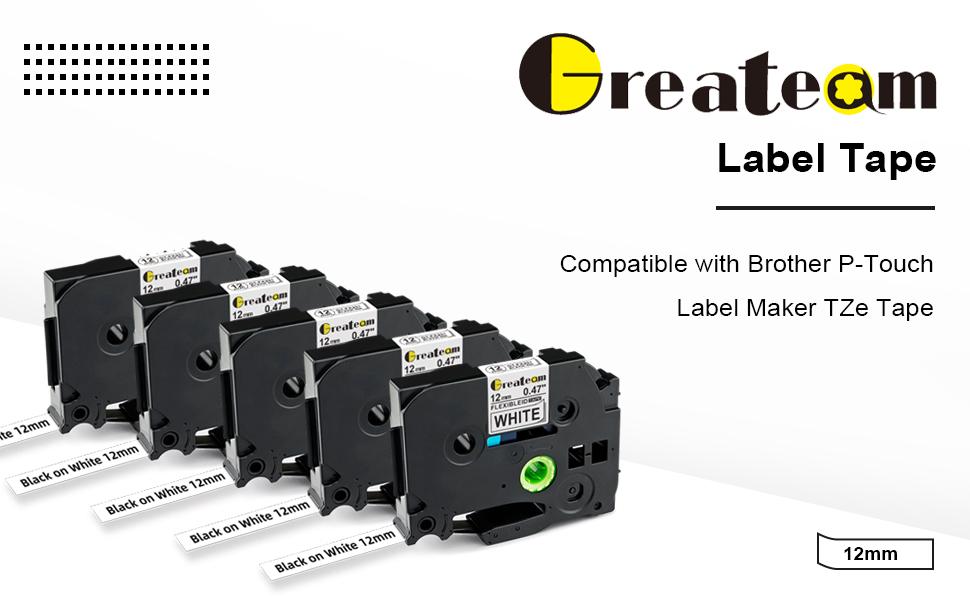Compatible Brother Label Maker Tape 12mm Tze231 TZe231 TZe TZ Tape Use for Brother PTD210 PT