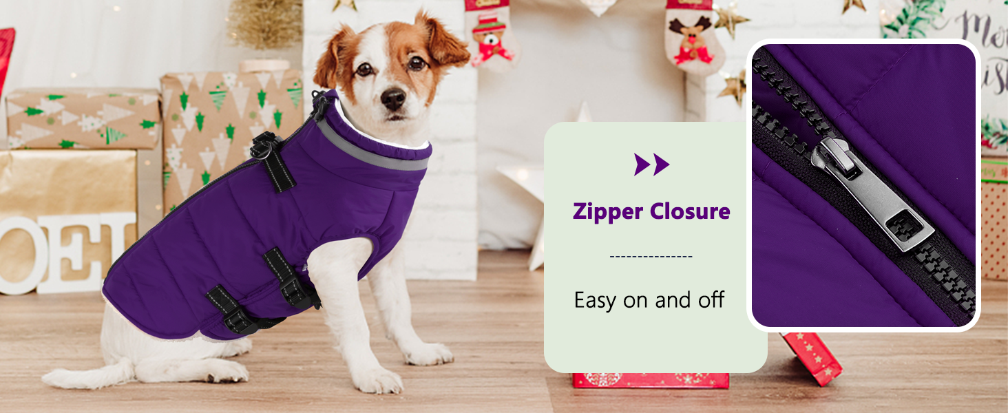 Dogcheer Dog Coat with Harness, Waterproof Dog Jacket