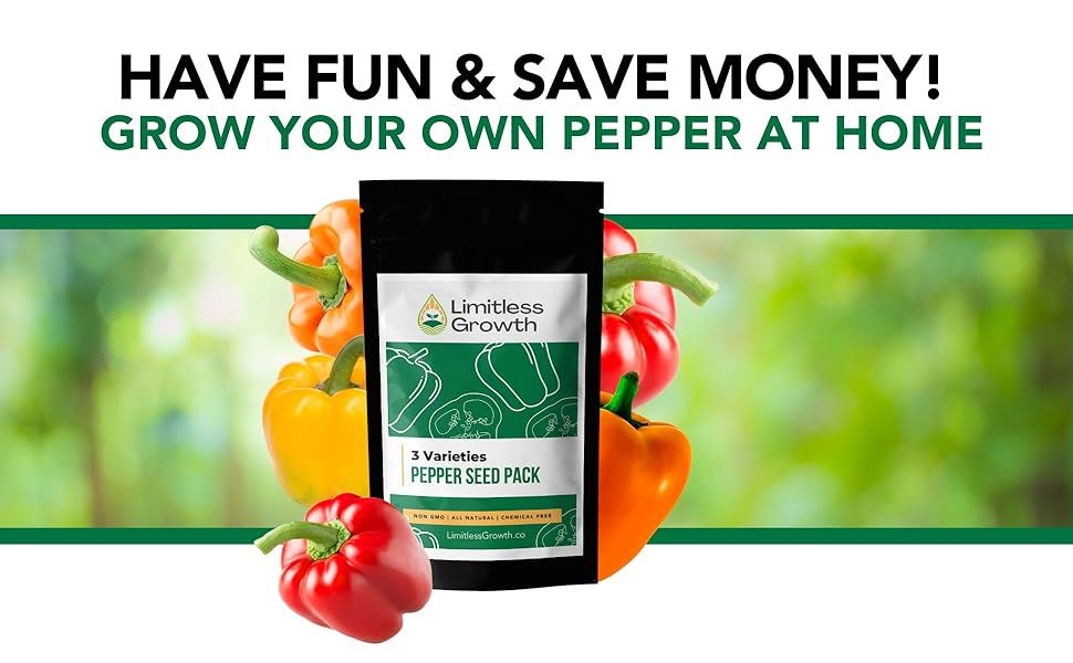 3 Pepper Seed Varieties Home Garden Vegetable Seeds for Planting in