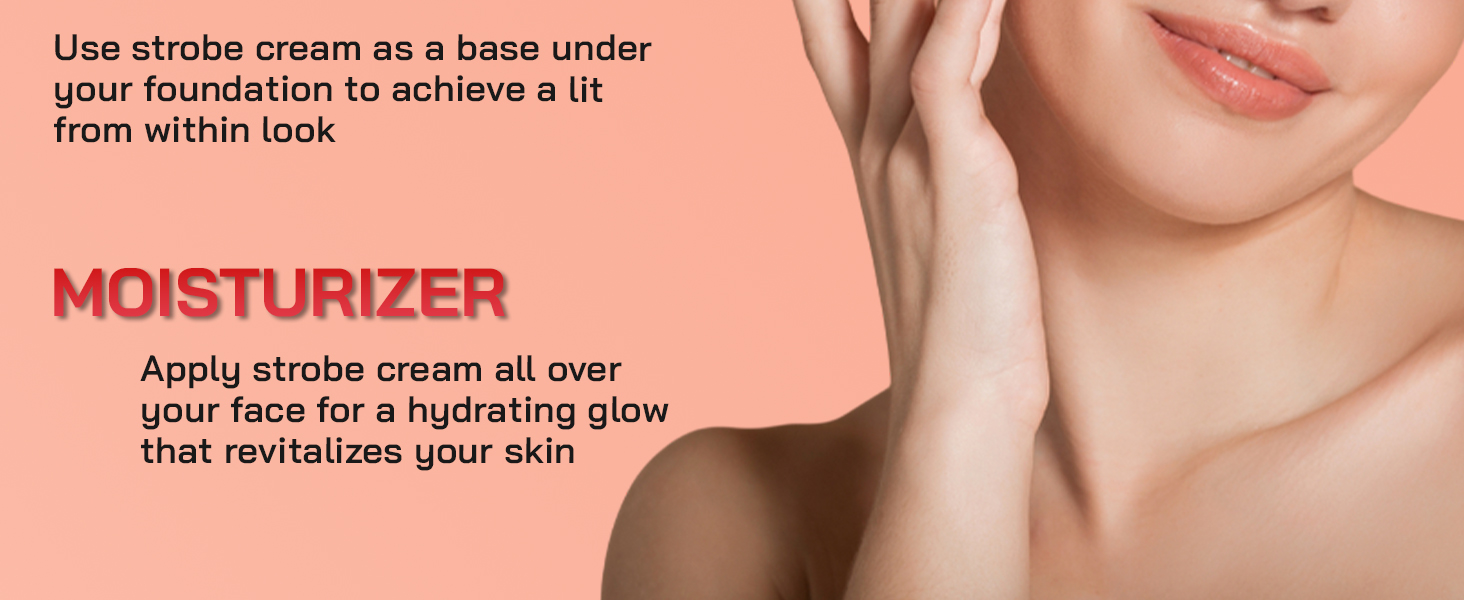 Vellasio Strobe Cream Gold | Face Illuminator & Primer with Hyaluronic Acid, Squalene, SPN-MX9E8