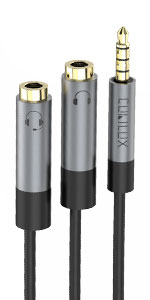 Amazon | Cubilux 3.5mmイヤホン スプリッター、ヘッドフォン 2