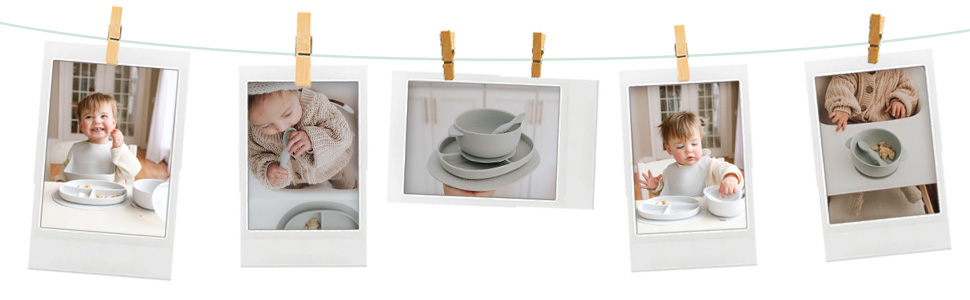 sage bowl and plate set