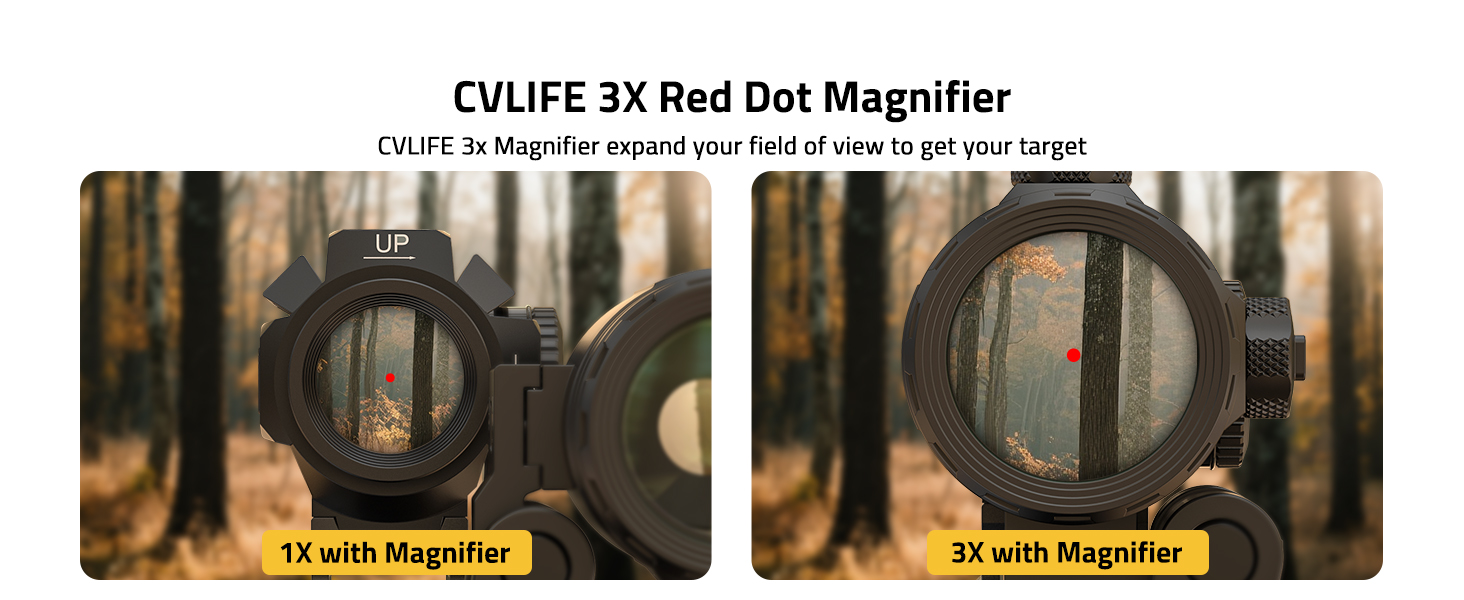 3x Magnifier - CVLIFE JackalHowl 3X Red Dot Magnifier