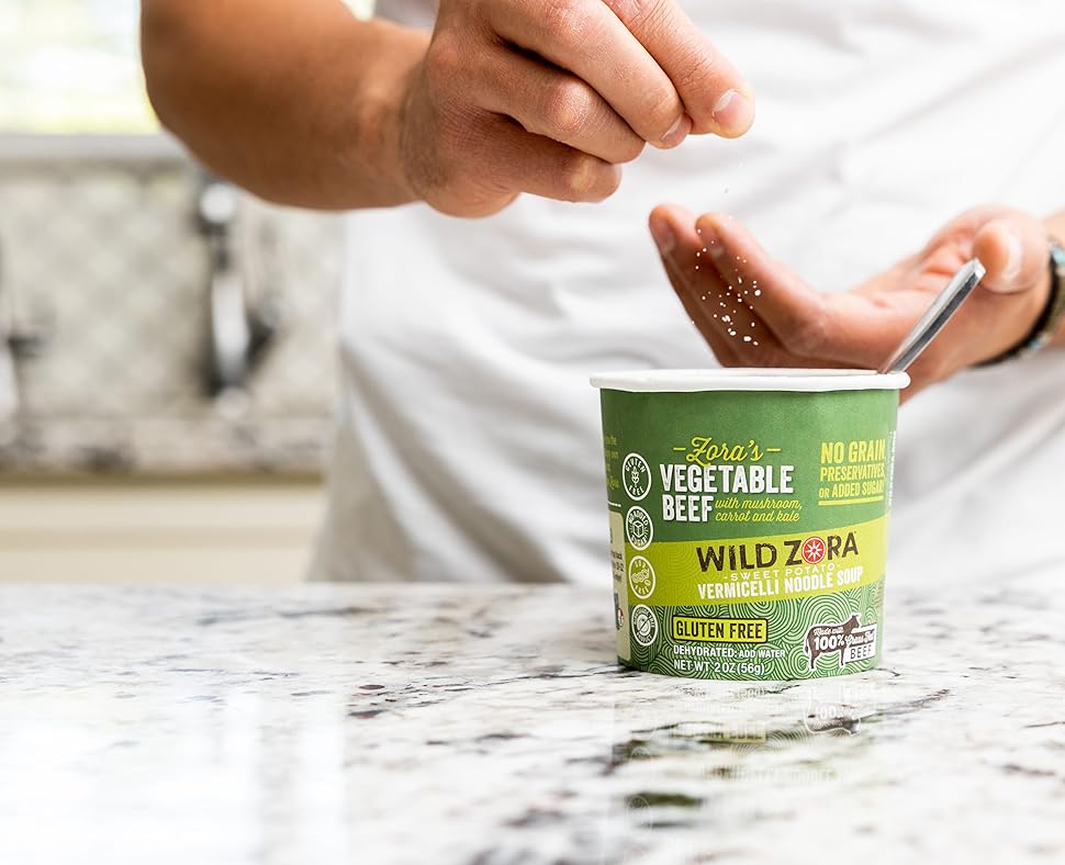 Wild Zora Vermicelli Noodle Soup, Instant Cup of Soup