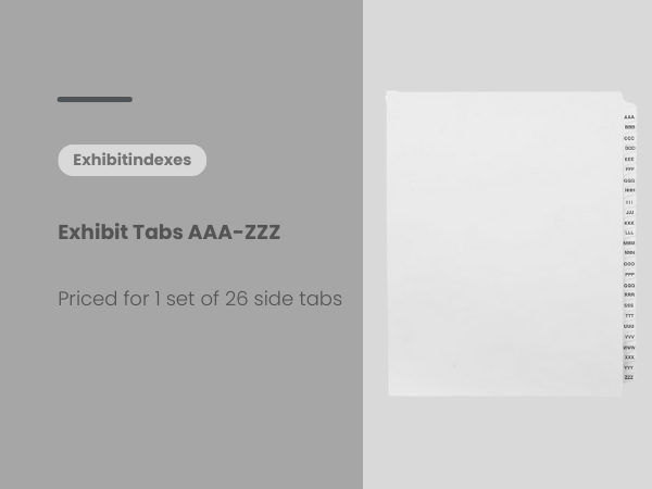 Amazon.com : Exhibitindexes® Exhibit Tabs AAA-ZZZ : Office