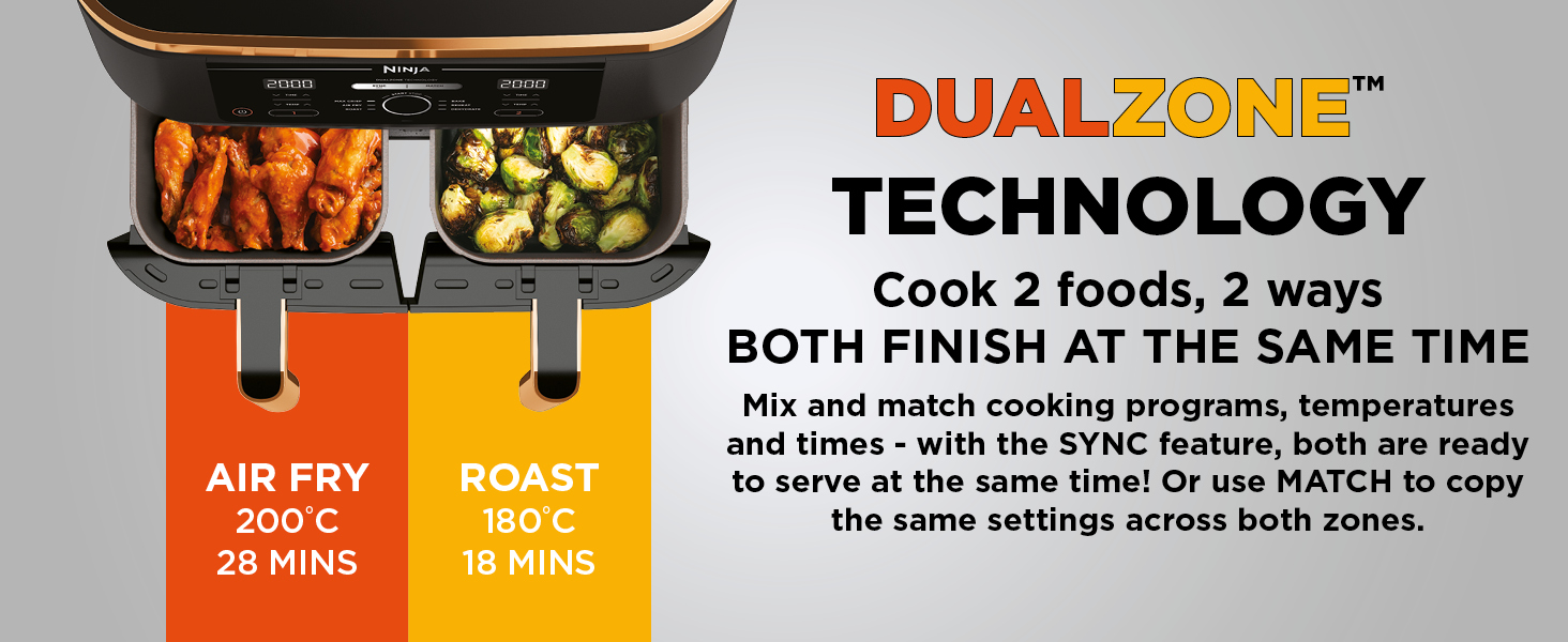 Ninja Dual Zone Copper Air Fryer AF400UKCP
