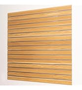 FRAYSCENT MDF Slat Wall Paneling for Retail Display 2 Pack 4'x2', Maple Slatwall Panel for Garage...