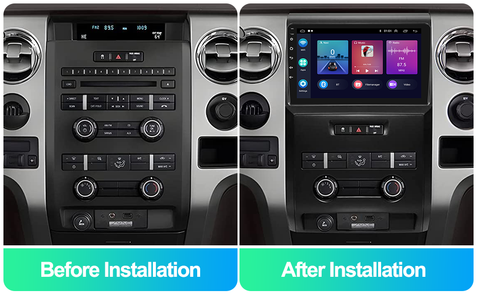 Amazon.com: Android 11 Car Stereo for 2009 2010 2011 2012 Ford F150 F ...