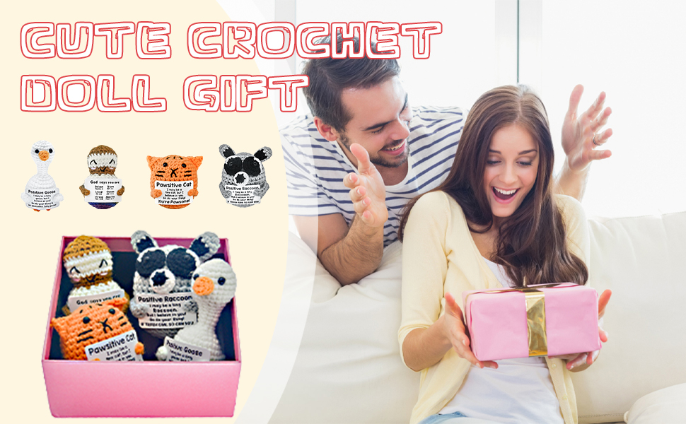 5 Pieces Positive Crochet Animals