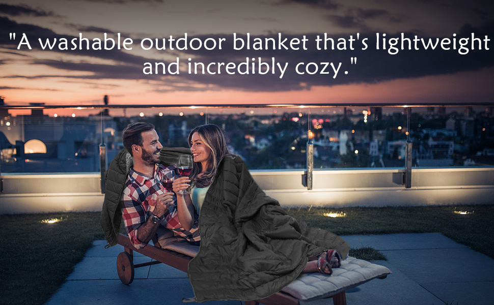 Camping Blanket - Puffy, Packable, Lightweight &amp; Compact Insulated Camping Quilt Outdoor