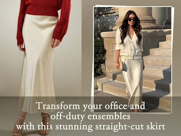 Yoli silk tuck skirt シルク100% Karen Thomas - Sustainable Fashion - 100% Washable Silk Maxi