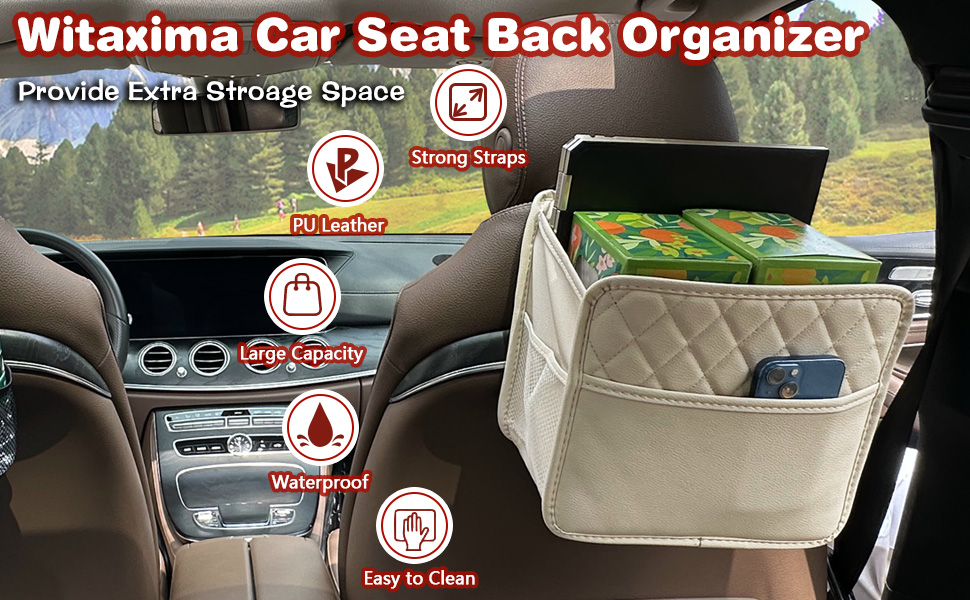 Car seat organizer beige