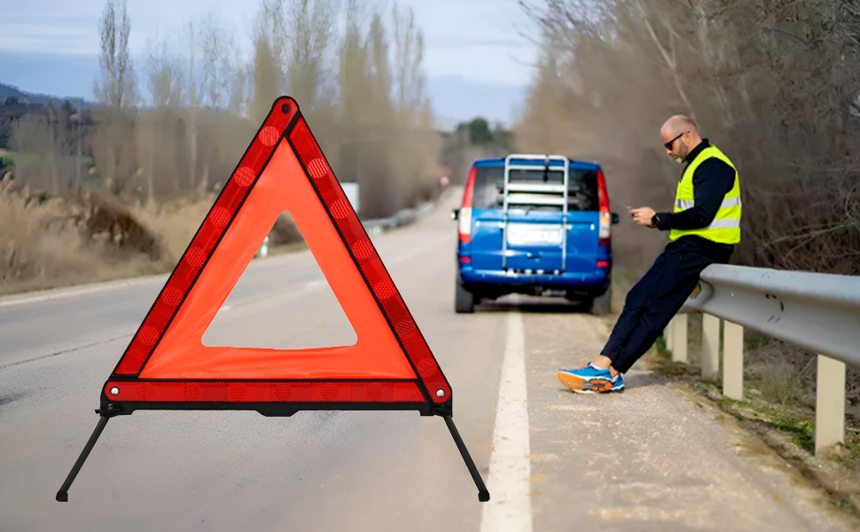 crayfomo Warning Triangles,2 Pcs Car Emergency Warning Triangle and 2