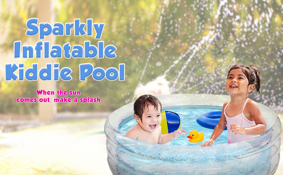 Sparkly Inflatable Kiddie Pool 