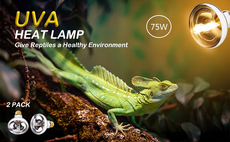 FIVEAGE Reptile Heat Lamp Daylight Bulb,50W Basking Spot