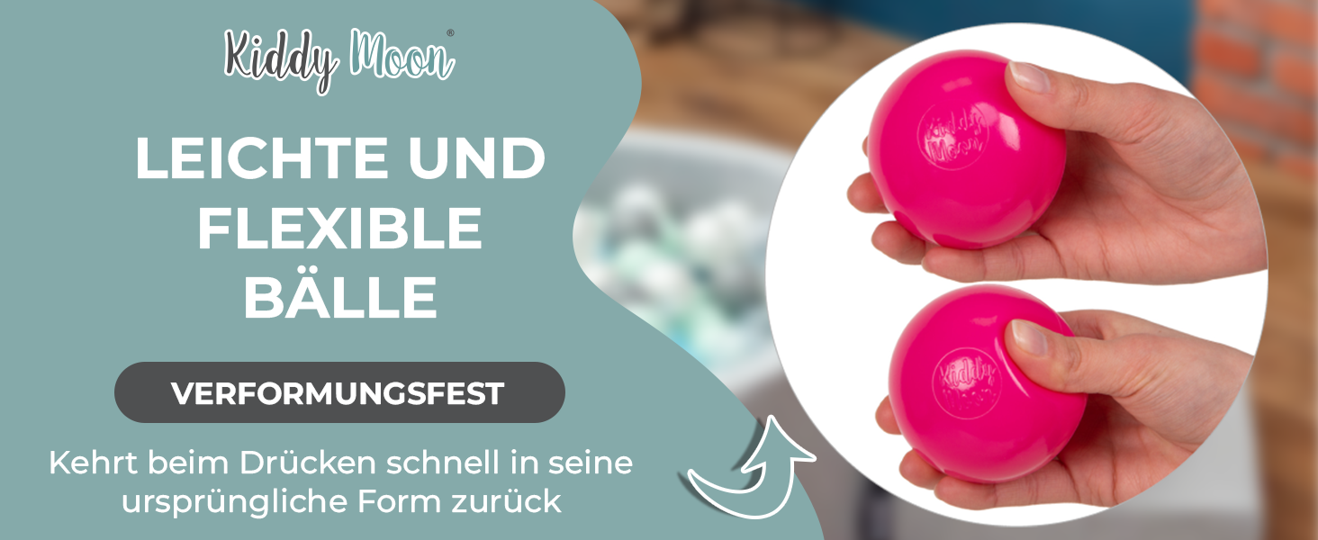 KiddyMoon Bällebad Hohe Haltbarkeit des Balls