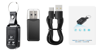 Package contents of UYIKOO Mini Spy Camera