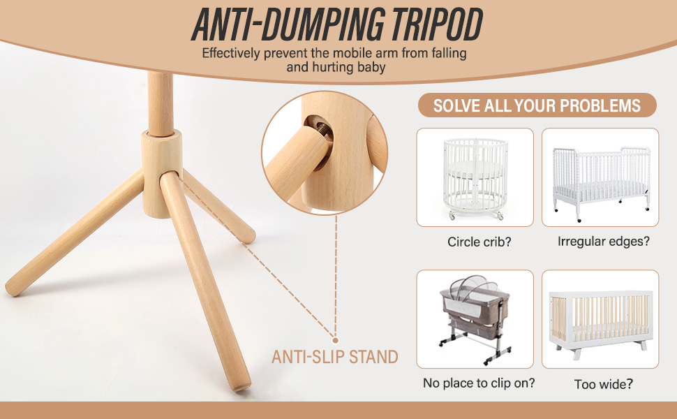 Floor Standing Crib Mobile Arm 57.8 Inch Mobile Arm for