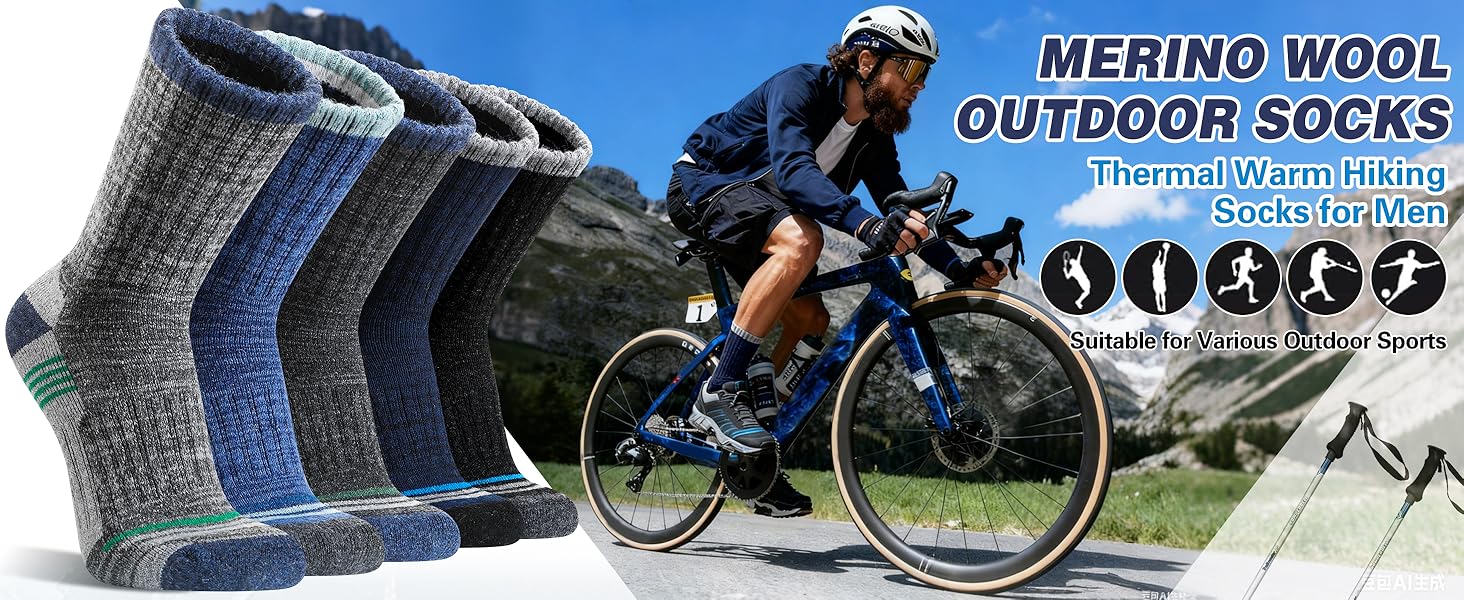 Merino Wool Hiking Socks