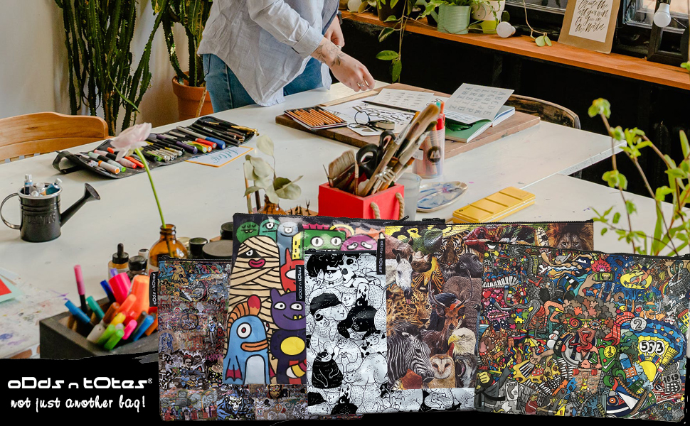 jumbo zipper pouch made of recycled material