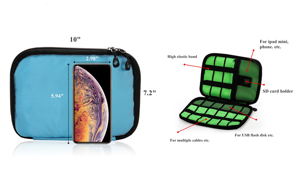 Yopay 3 Pack Electronic Organizer, Travel Cable Cord