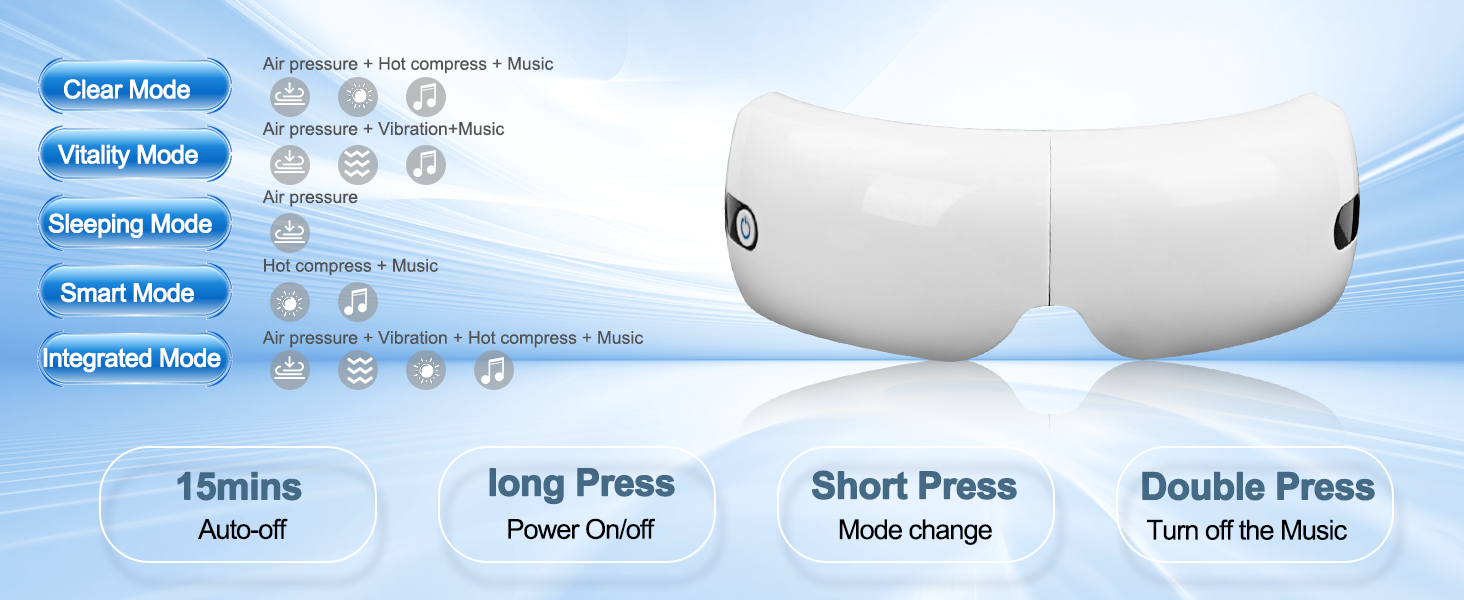 Heated eye massager