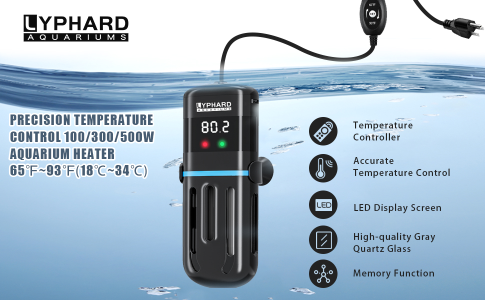 LYPHARD AQUARIUMS Electronic Aquarium Heater, 500W Small