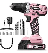 AVID POWER 20V MAX Power Drill Kit, Cordless Drill Set with Battery and Charger, 2 Variable Speed...