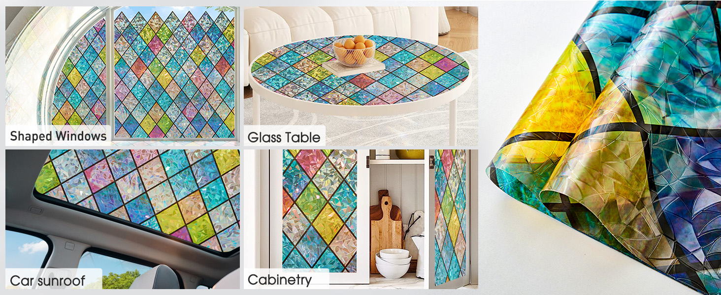 SUNBABY stained glass window film-Easy Diy