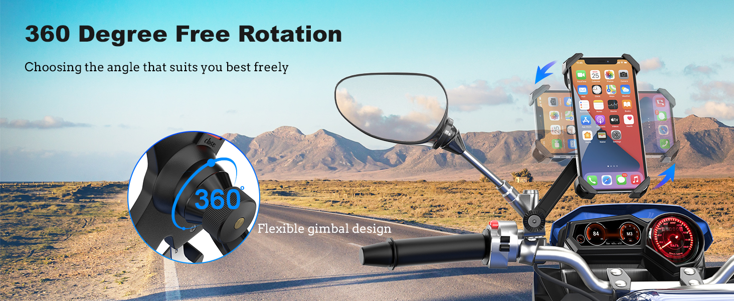 PB04ES Grefay Motorcycle Phone Mount