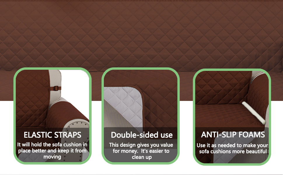 Luxshare Home Reversible Couch Cover Sofa Covers for Dogs