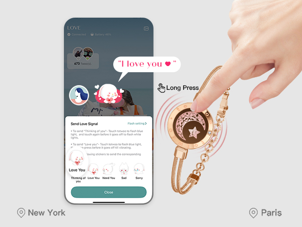 long distance touch bracelet